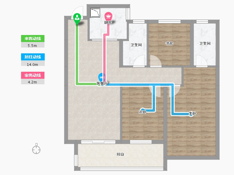 安徽省-合肥市-大富鸿学府-90.46-户型库-动静线