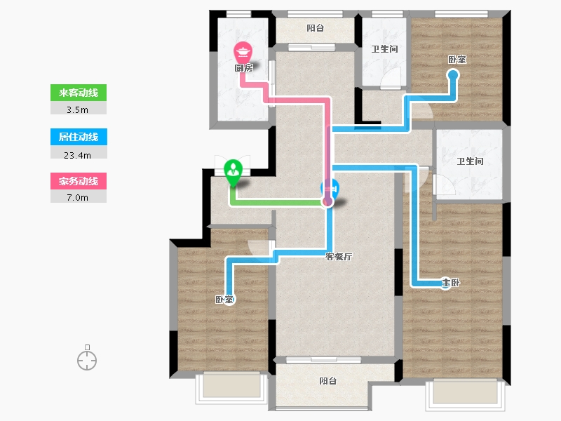 陕西省-西安市-地建嘉信・江山臻境-107.82-户型库-动静线