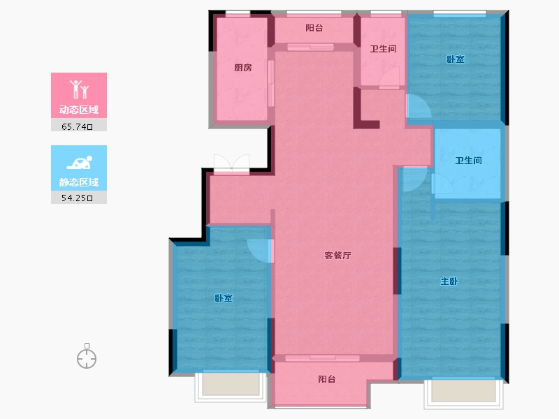 陕西省-西安市-地建嘉信・江山臻境-107.82-户型库-动静分区