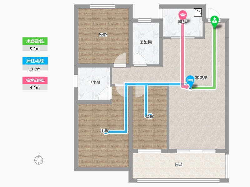 安徽省-合肥市-大富鸿学府-86.98-户型库-动静线