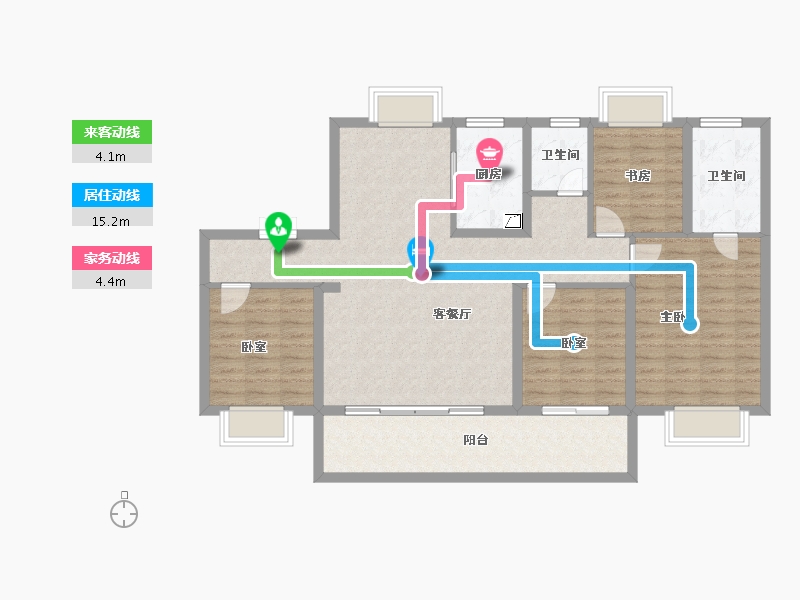 江苏省-南京市-南京云际花园-112.56-户型库-动静线