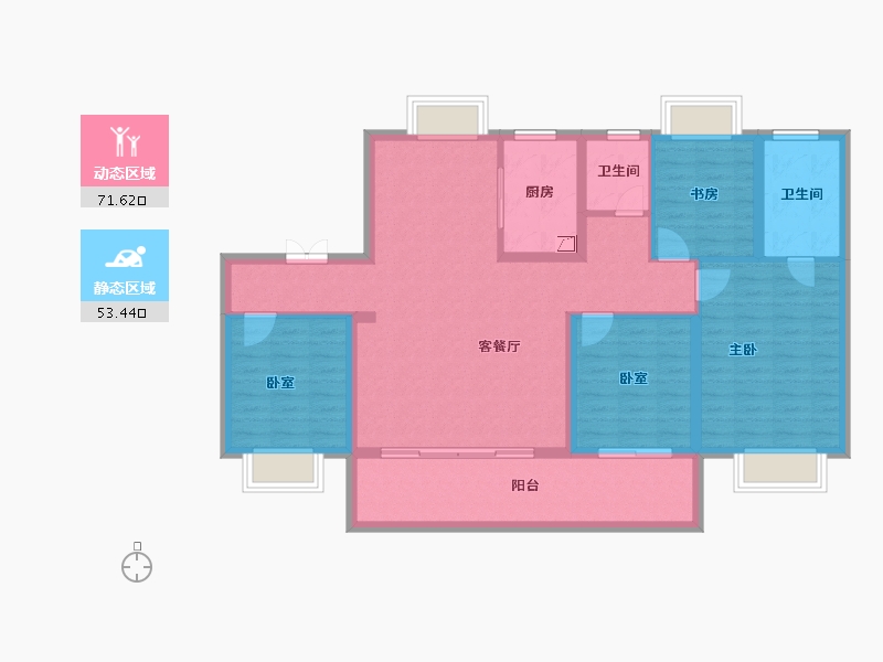 江苏省-南京市-南京云际花园-112.56-户型库-动静分区