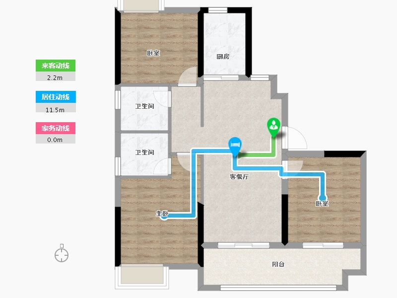 福建省-福州市-建总领筑-84.93-户型库-动静线