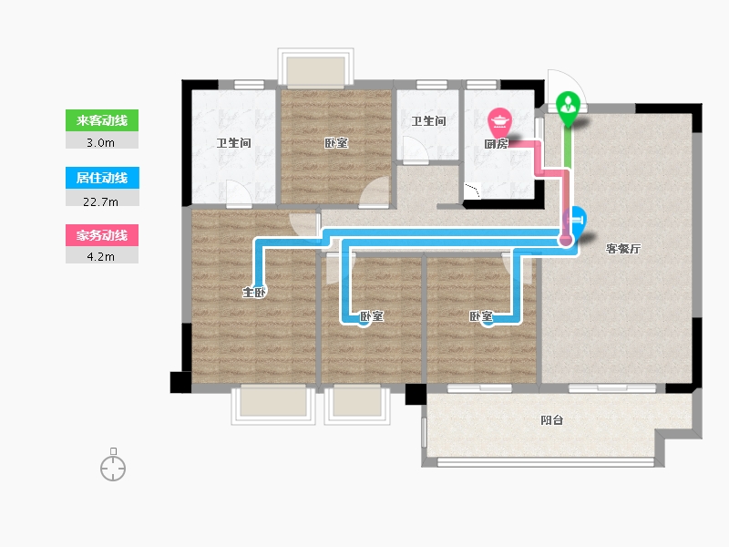 福建省-福州市-建总领筑-106.54-户型库-动静线