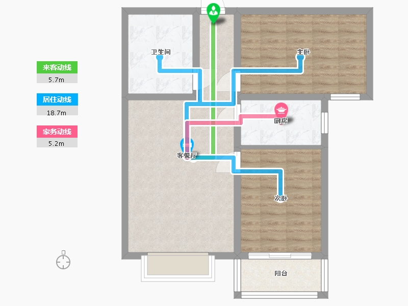 河北省-邢台市-银河御凰苑-70.00-户型库-动静线