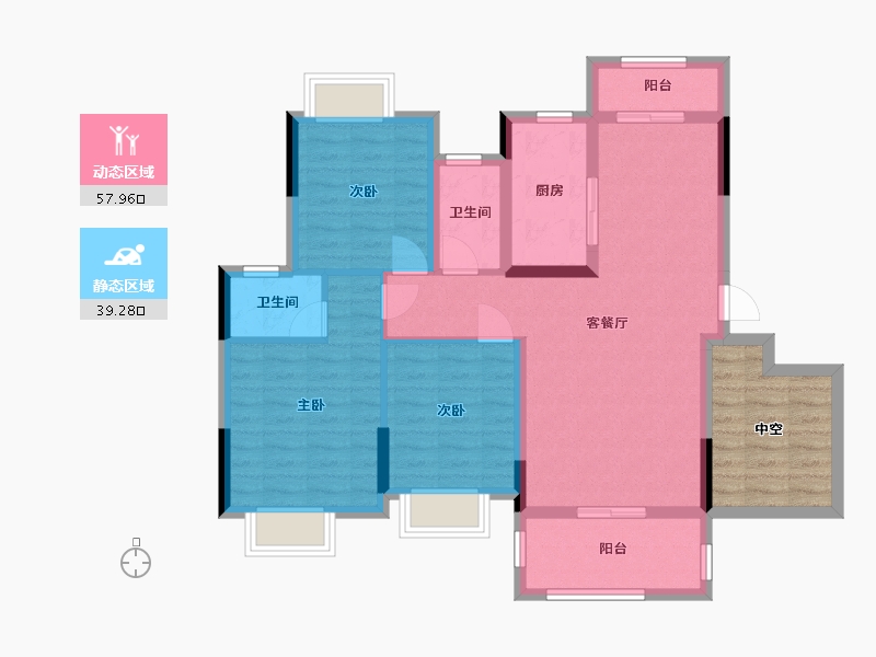 江西省-赣州市-博达・翡翠学府-95.00-户型库-动静分区