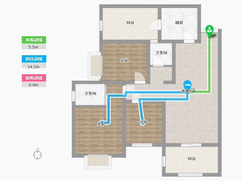 贵州省-安顺市-凯旋公园里-94.61-户型库-动静线