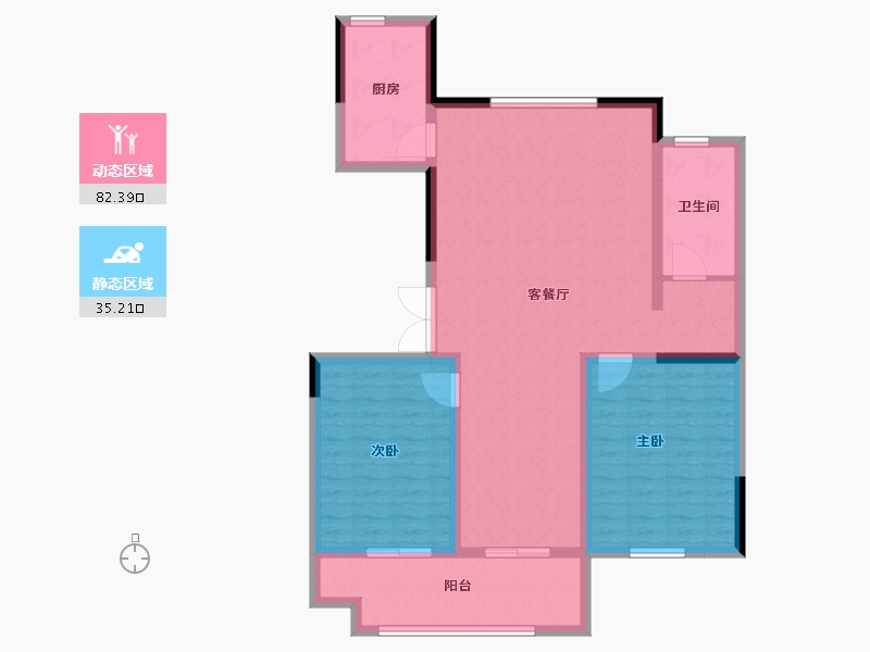 江苏省-连云港市-明珠书香苑-106.54-户型库-动静分区