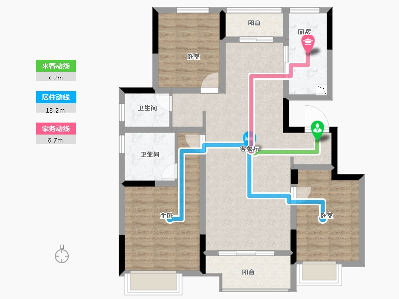 陕西省-西安市-地建嘉信・江山臻境-94.52-户型库-动静线