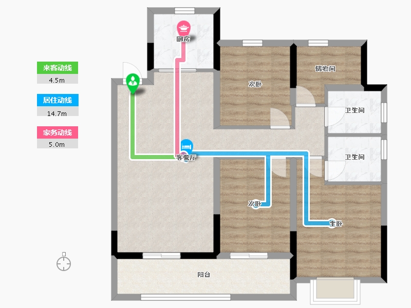 浙江省-温州市-荣安御瓯海-92.80-户型库-动静线