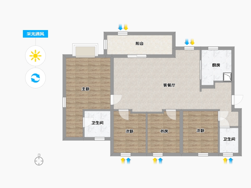 四川省-成都市-万科天府公园城项目-98.21-户型库-采光通风