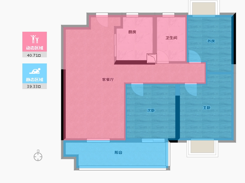 江西省-南昌市-金茂宸南里-71.20-户型库-动静分区