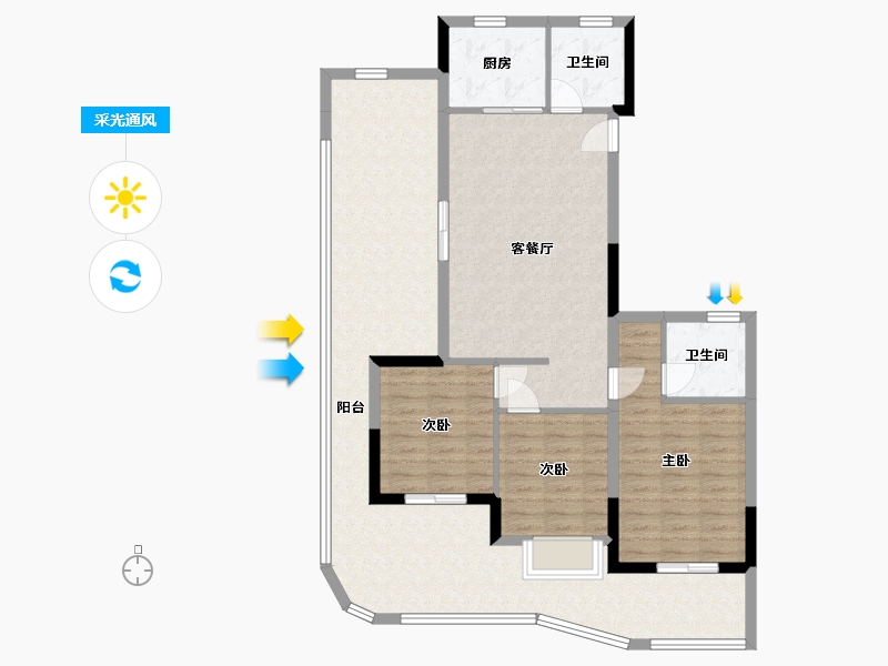 浙江省-丽水市-大家未来社区-116.40-户型库-采光通风