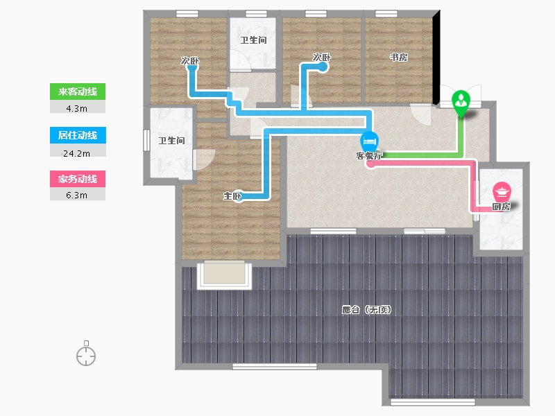 四川省-宜宾市-金科集美天宸-148.06-户型库-动静线