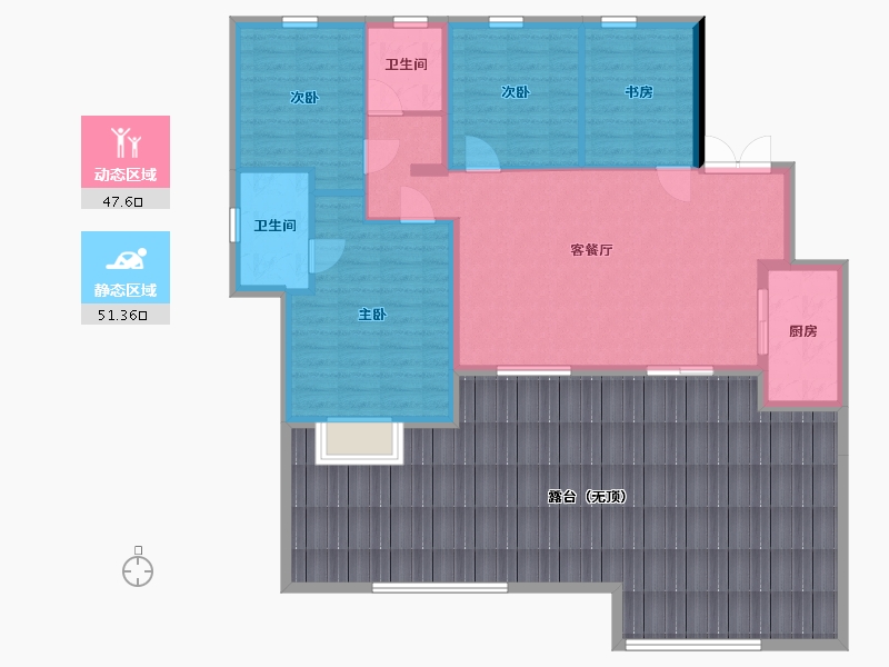 四川省-宜宾市-金科集美天宸-148.06-户型库-动静分区