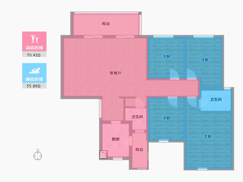 四川省-成都市-保利堂悦府-112.30-户型库-动静分区