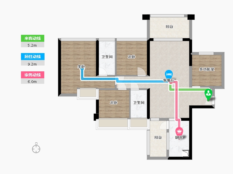 广东省-湛江市-盛世家园-103.29-户型库-动静线