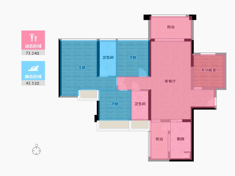 广东省-湛江市-盛世家园-103.29-户型库-动静分区