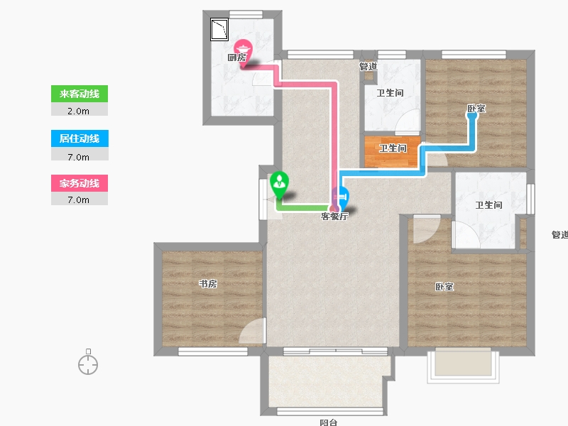 浙江省-湖州市-光明梦想城-84.00-户型库-动静线