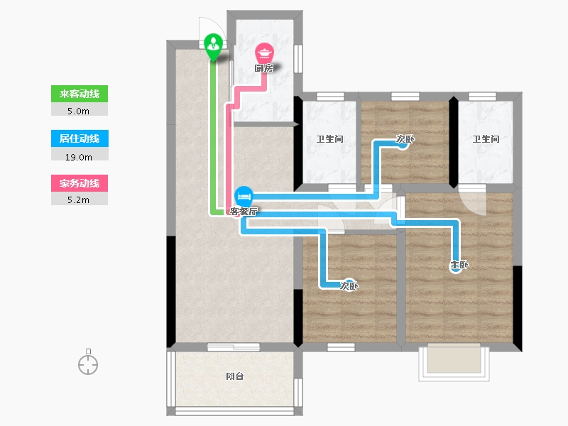 湖南省-长沙市-保利东郡-73.23-户型库-动静线