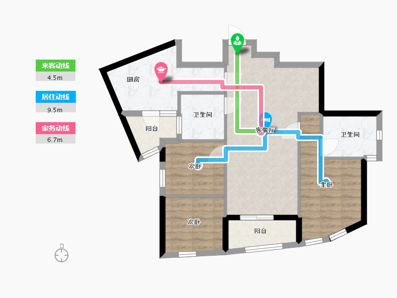 四川省-成都市-天府汇中心-72.49-户型库-动静线