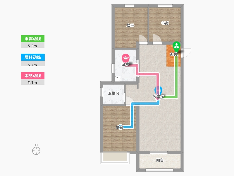 黑龙江省-哈尔滨市-南益松江春晓-76.81-户型库-动静线