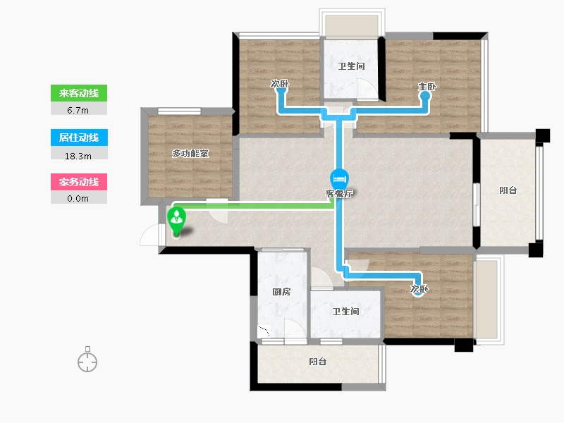 广东省-湛江市-盛世家园-107.15-户型库-动静线