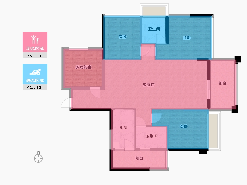 广东省-湛江市-盛世家园-107.15-户型库-动静分区