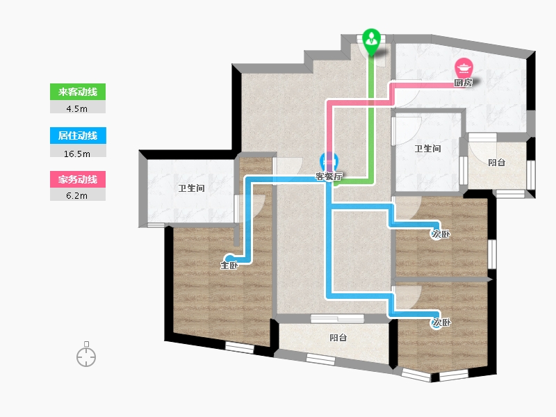 四川省-成都市-天府汇中心-69.24-户型库-动静线