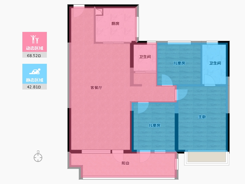 山东省-日照市-碧桂园新城・时代之光-100.01-户型库-动静分区