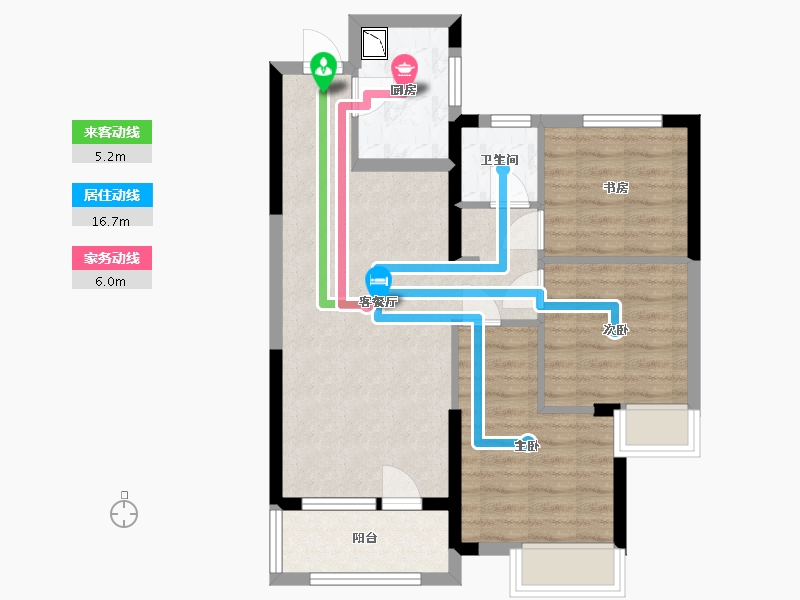 湖北省-武汉市-中建大公馆-67.10-户型库-动静线