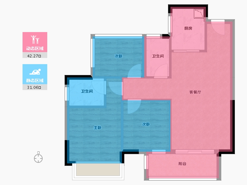 广西壮族自治区-柳州市-博慧江山悦-65.38-户型库-动静分区