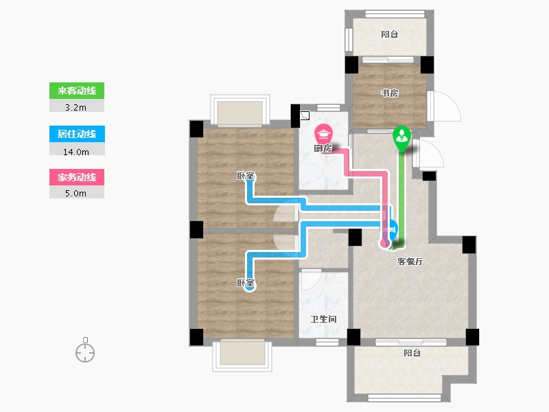 福建省-福州市-天福・渔夫岛-67.50-户型库-动静线