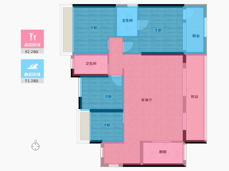 广东省-中山市-海伦堡・千江阅-101.18-户型库-动静分区