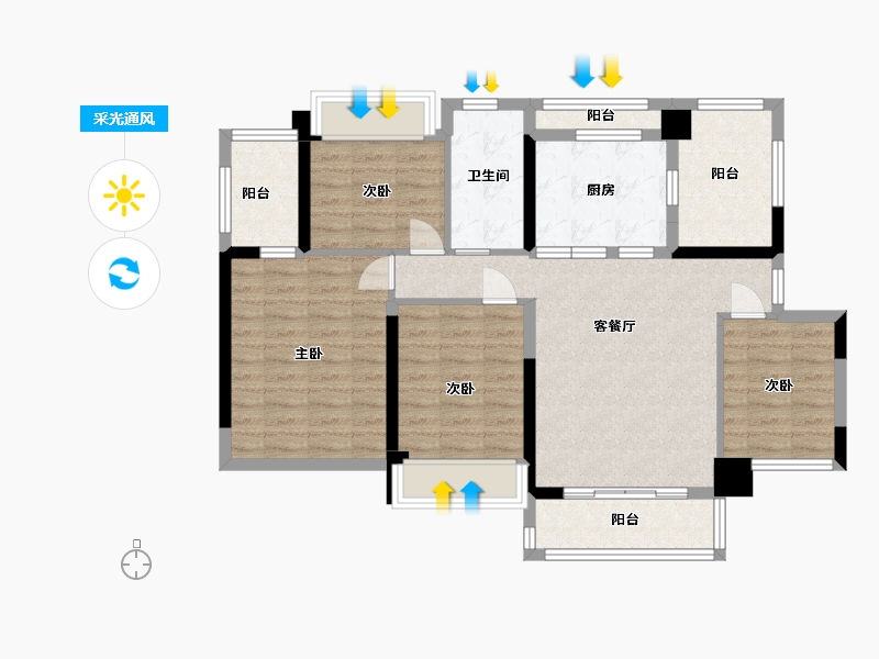 广东省-中山市-泰丰凤凰源-92.00-户型库-采光通风