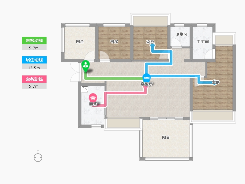 贵州省-贵阳市-贵阳经开吾悦广场-96.79-户型库-动静线