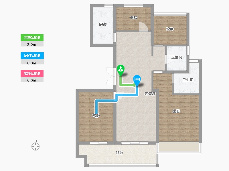 江苏省-镇江市-天怡・珑蟠里-104.00-户型库-动静线