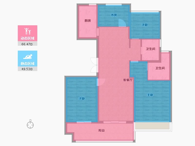 江苏省-镇江市-天怡・珑蟠里-104.00-户型库-动静分区