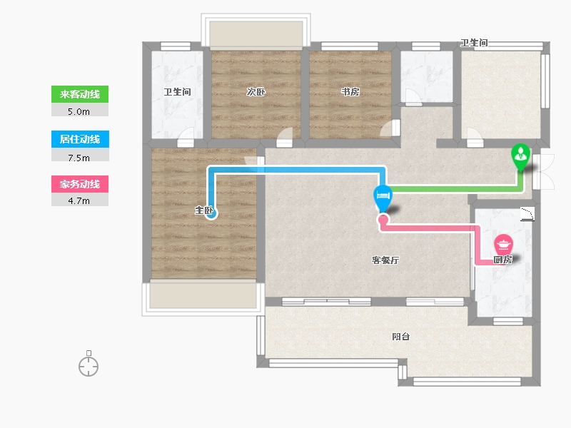 贵州省-贵阳市-贵阳经开吾悦广场-88.00-户型库-动静线