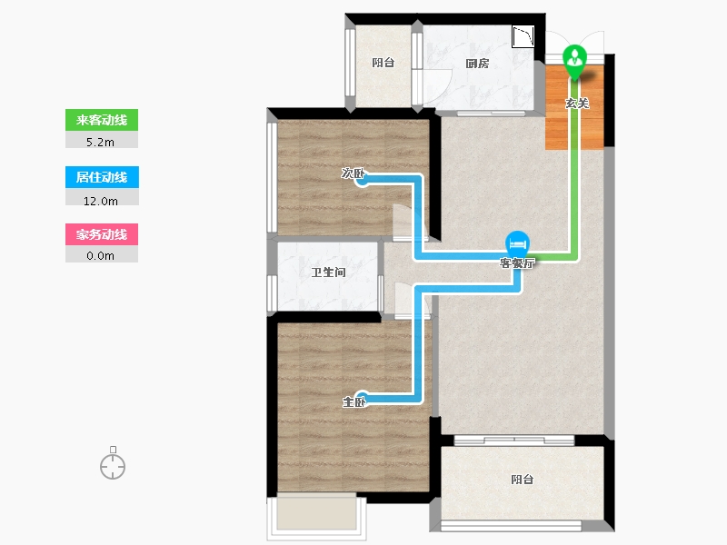 广东省-中山市-金鹰半山花园-71.99-户型库-动静线