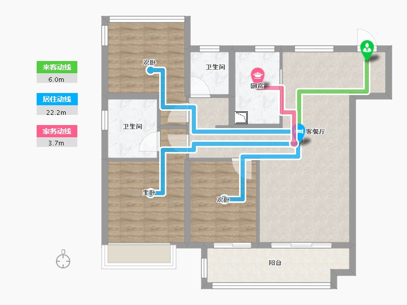 安徽省-合肥市-奥园龙川玖著-86.40-户型库-动静线