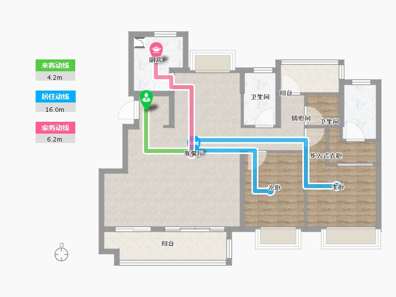 安徽省-合肥市-奥园龙川玖著-101.61-户型库-动静线