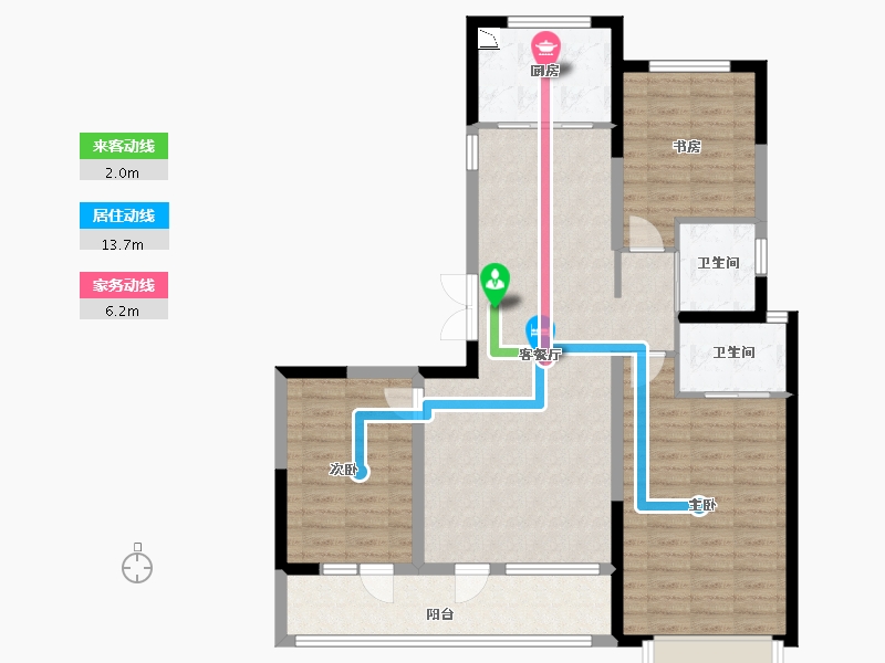 山东省-潍坊市-泽信天著-102.40-户型库-动静线