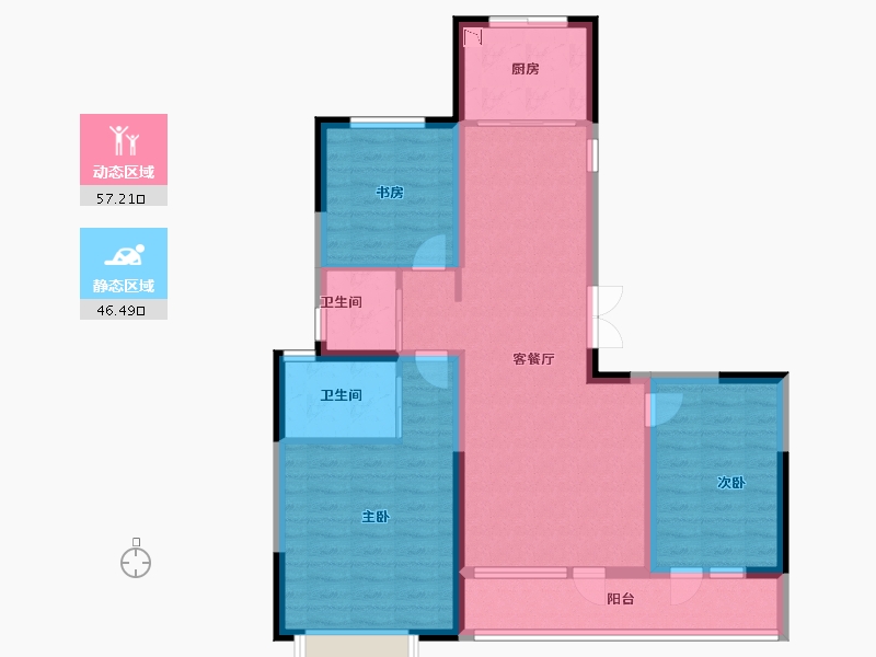 山东省-潍坊市-泽信天著-92.80-户型库-动静分区