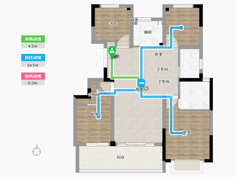 浙江省-宁波市-华夏如院-96.00-户型库-动静线