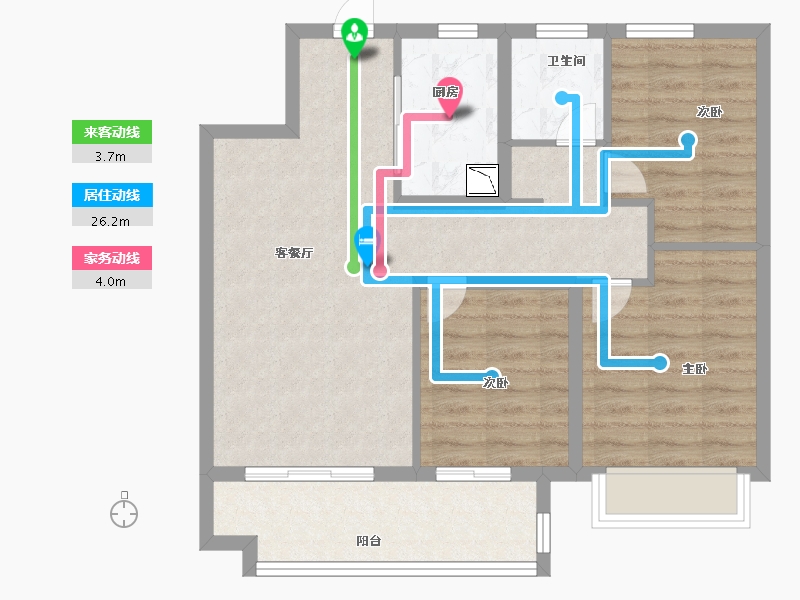 安徽省-合肥市-奥园龙川玖著-76.80-户型库-动静线