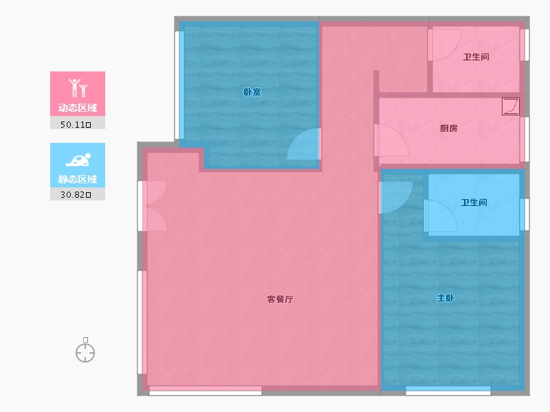 四川省-攀枝花市-金为・迷�[温泉城-73.40-户型库-动静分区