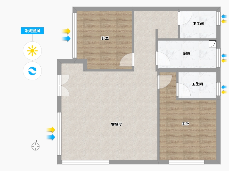 四川省-攀枝花市-金为・迷�[温泉城-73.40-户型库-采光通风