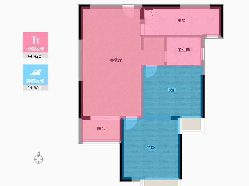 湖北省-武汉市-汇悦天地三期-62.00-户型库-动静分区