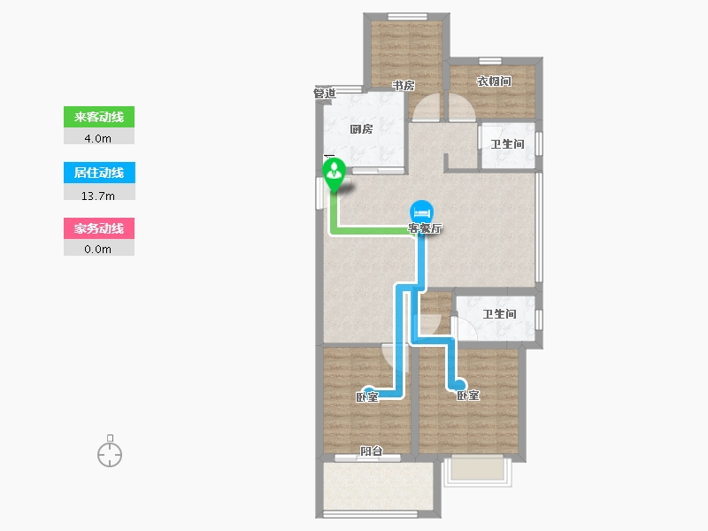 浙江省-宁波市-江望云著里-92.79-户型库-动静线